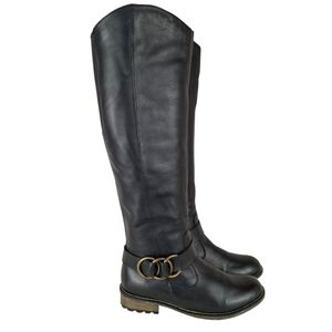 Remonte Dorndorf tall black leather boots. Women's EU size 37 Equestrian Style